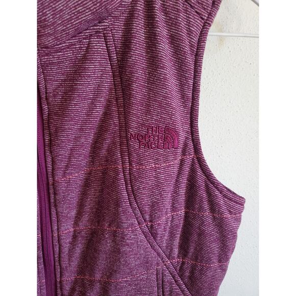 Women's Small-The North Face Vest jacket Mock Neck Burgundy - Picture 3 of 8